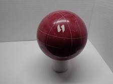 Vintage Sportcraft Red Line Pattern Bocce Ball Replacement - 4" 2Lbs 12oz