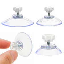 5pcs 30/40/50MM Mushroom Head Clear Suction Cups Knurled Nut Strong Vacuum Sucke