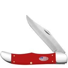 CASE XX KNIVES FOLDING HUNTER - AMERICAN WORKMAN CS - SMOOTH RED SYNTHETIC 4165