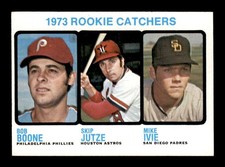 1973 Topps #613 Bob Boone/Skip Jutze/Mike Ivie Rookie Catchers NM X3587737