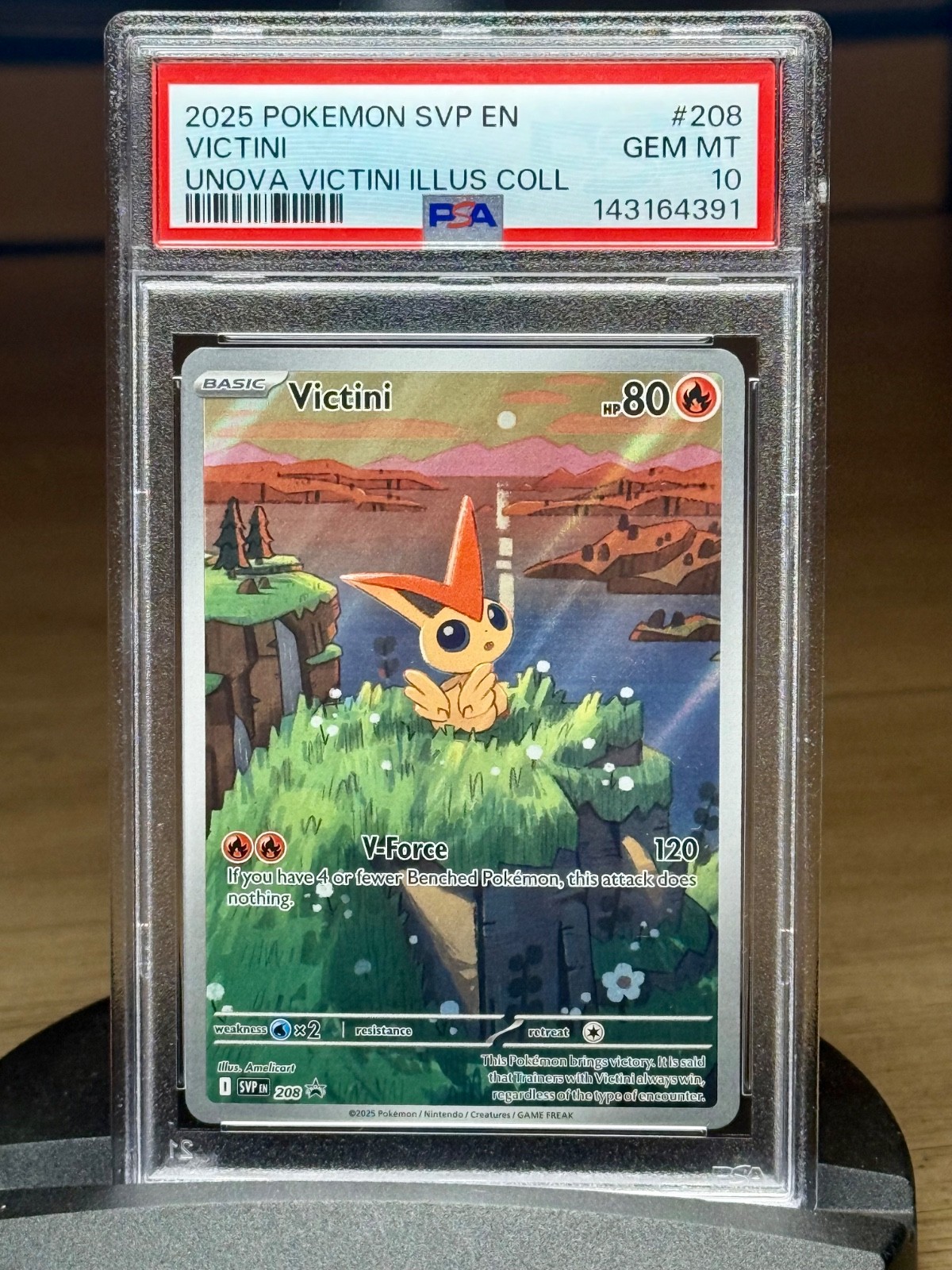 2025 Pokemon SVP EN Unova Victini Illustration Collection #208 Victini PSA 10