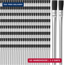 200 Pcs Acid Brush 3/8 in 1/2In Acid Flux Brushes with Tin-Plated Handle and Nat