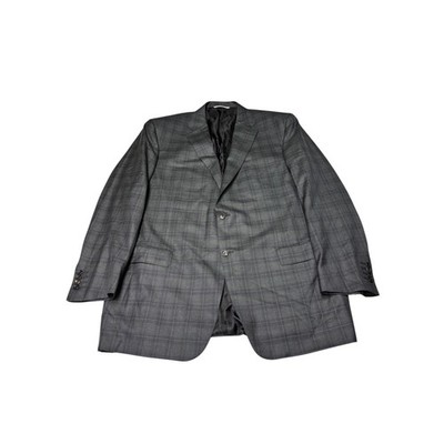 Canali x Su Misura Wool Plaid  Windownpane Blazer Jacket Mens Italy Made 44L