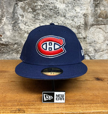 NEW ERA 59FIFTY NHL MONTREAL CANADIENS "HABS" FITTED CAP NAVY AUTHENTIC NEW