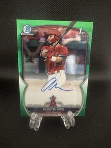 2023 Bowman Draft Alberto Rios #CDA-AR 1st Bowman Green Chrome Auto #'d /99 🔥