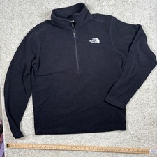 The North Face Mens Fleece Quarter Zip Pullover Black Size M