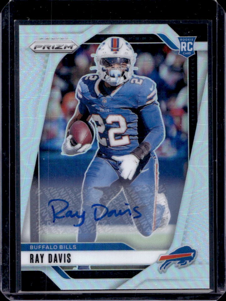 2024 Panini Prizm Ray Davis Auto RC Silver Rookie #382 Bills