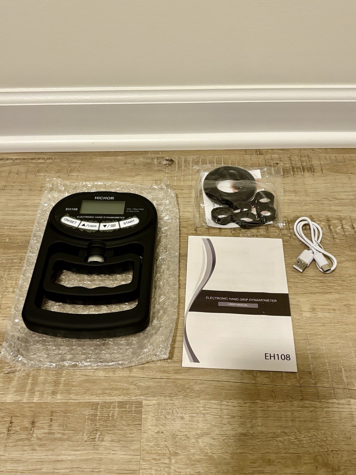 Hand Forearm Grip Strength Tester Trainer Electronic Hand Dynamometer Max 264lb