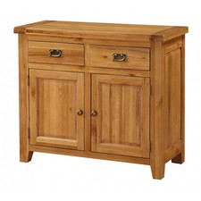 SOLID OAK SIDEBOARD 2 DOOR 2 DRAWER ASSEMBLED ACORN WOODEN HOME WOOD FURNITURE