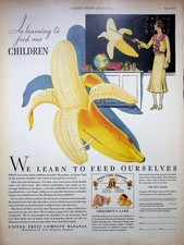 Original 1931 Vintage print AD: United Fruit Company Bananas #Collective Series