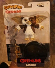 Noble Collection - Gremlins - Gizmo Bendyfigs Figure w/Trumpet & Stand - Sealed 