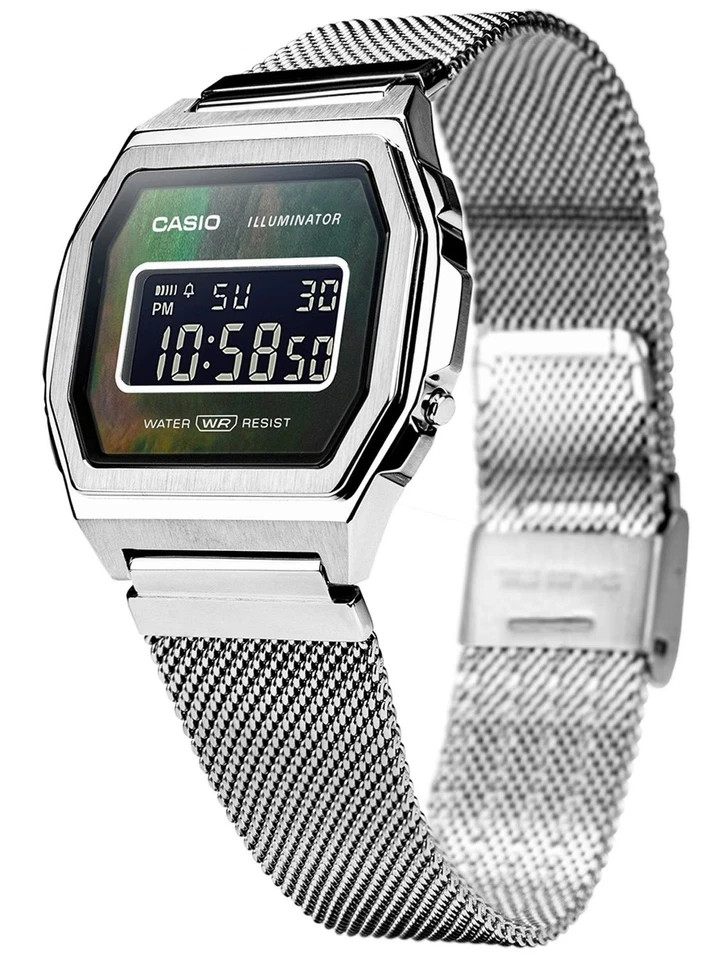 Casio Silver Unisexs Digital Watch Casio Collection A1000M
