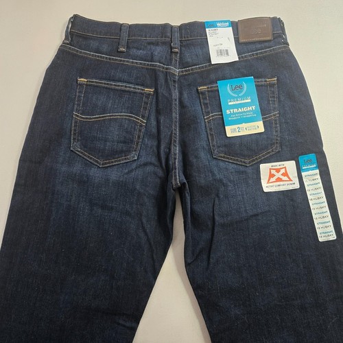 Lee Jeans Boys 18 Husky Blue Dark Wash Bowery Straight Leg Sure to Fit NWT - Picture 16 of 20