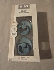 BIBS Natural Pacifiers Island Sea NEW in box, 0-6 Months, Round Nipple