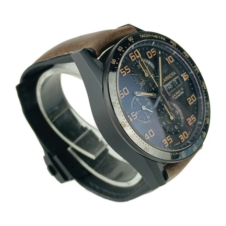 Reloj TAG Heuer Carrera Calibre 16 Días Fecha Cronógrafo CV2A84 Esfera Negra Marrón Foto 3 de 4