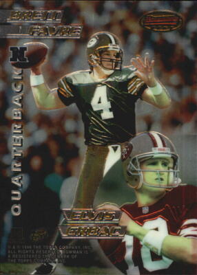 B3805- 1996 Bowman's Best Mirror Images #2 Brett Favre Grbac John Elway Bledsoe
