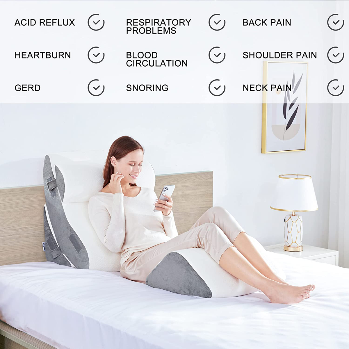 Body Pillow Best Bed Wedge For Shoulder Surgery Back Pack 4PCS