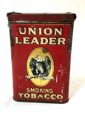 Union Leader Smoking Tobacco Tin Vintage Collectable P Lorillard Co Cigarette