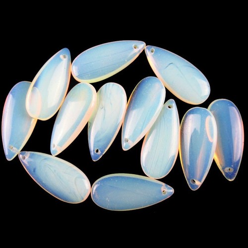 30g 3Pcs 50x20x6mm Natural Opal Opalite Teardrop Pendant Bead YJWW35 - Picture 4 of 4