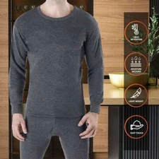 2PC Mens Thermal Underwear Set Tops & Bottom Long John New Johns Pants L XL XXL