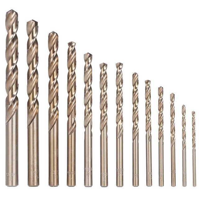 Edelstahlbohrer - HSSE - Co5 DIN 338 - Metallbohrer - Kobaltbohrer 1 - 13 mm Edelstahlbohrer - HSSE - Co5 DIN 338 - Metallbohrer - Kobaltbohrer 1 - 13 mm
