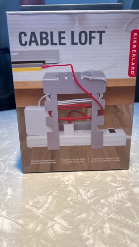 Hanging Metal Power Strip Holder *** Kikkerland Cable Loft XOR79 Cable Organize