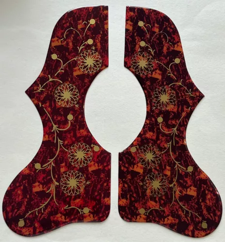Crystal Brown Pickguard Fit Gibson J200 SJ200 Acoustic Self Adhesive Sheet