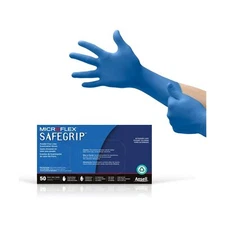 Ansell Microflex SafeGrip SG-375 Extra Thick Disposable Latex Gloves