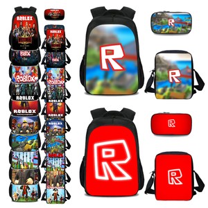 Details About 3d Roblox Backpack Messenger Bags Crossbody Bag Lunch Bag Pencil Case - 