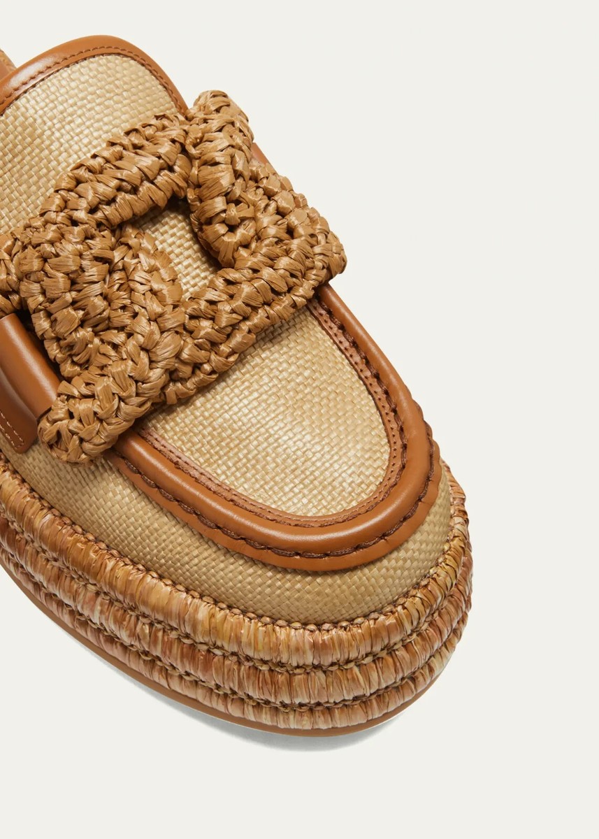 Tod's Kate Raffia Platform Mule | eBay