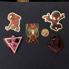 Spider Man Super Hero Lot Of 5 Stickers. - New