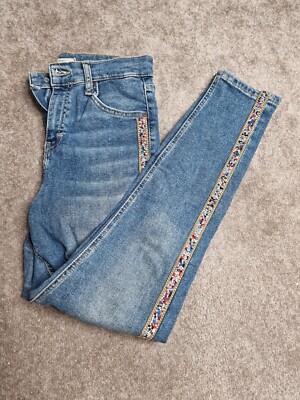 Damen Topshop Moto Jamie Jeans mit Beindetail W28 L30 Denim Skinny Jeans 