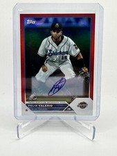 2023 Topps Pro Debut Baseball Felix Valerio PD-55 Auto Red 7/10 Brewers Biloxi