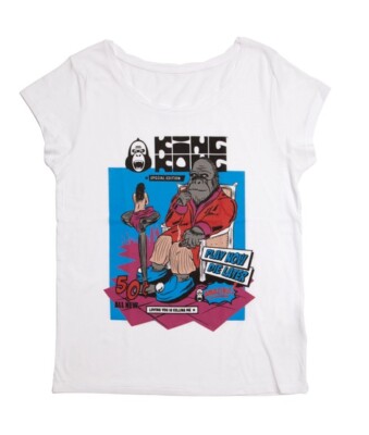 King Kong Loving you Girlie Shirt Woman weiß T-Shirt 