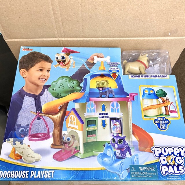 disney junior puppy dog pals doghouse playset