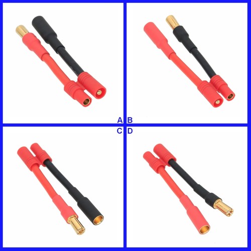 HXT 3.5mm ESC to HXT 5.5mm Male/Female PIN 12AWG 2inchs Cable Adapter Battery