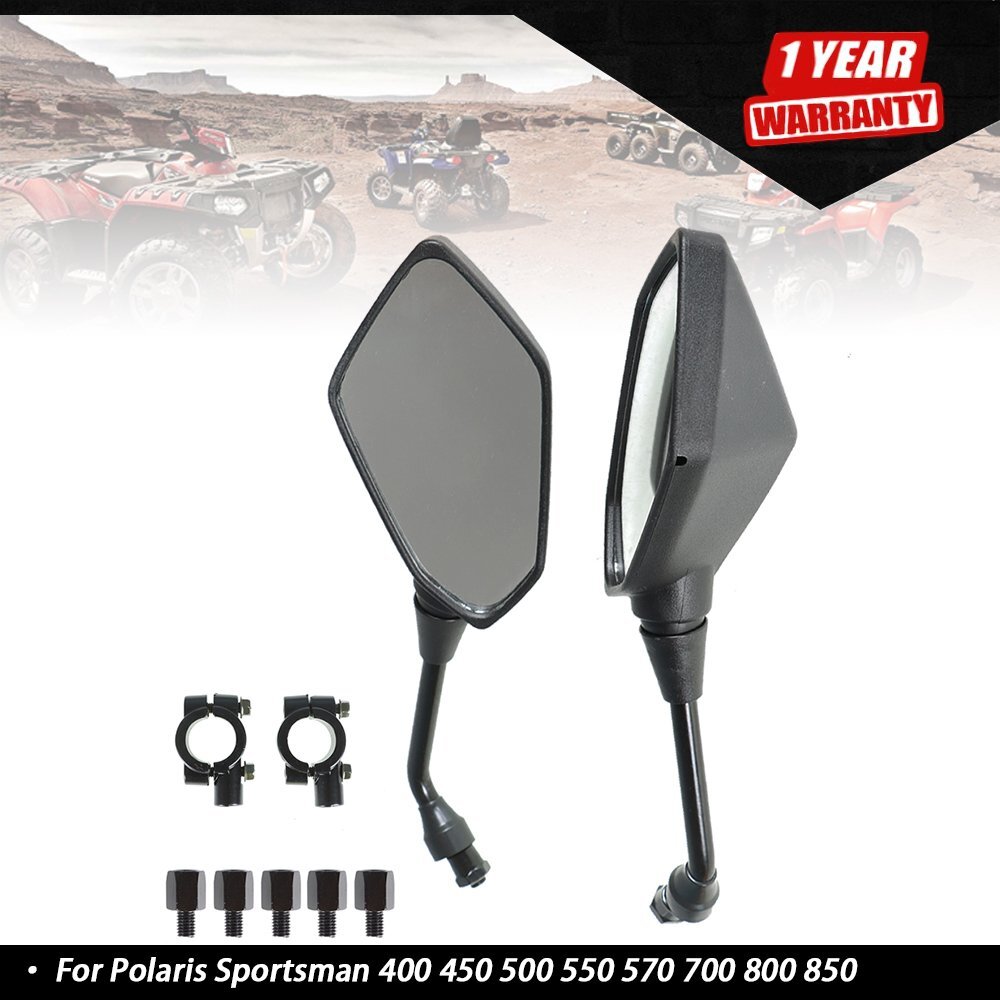 Rear View Side Mirrors For Polaris Sportsman 400 450 500 550 570 700 800 850 ATV