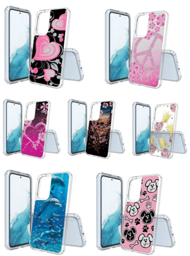 Funda Rosa Azul Antigolpes + Vidrio Templado para Teléfono Galaxy A54 5G Cubierta Transparente - Imagen 1 de 14
