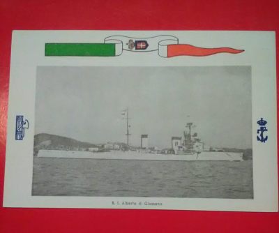 POSTCARD SHIP REGIO CRUISER ALBERTO DI GIUSSANO RARE