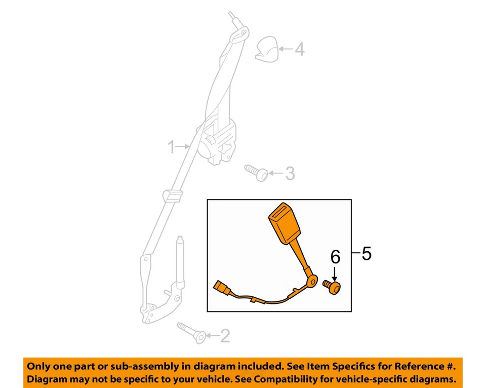 Used Front Left Seat Belt Front fits: 2017 Ford Mustang bucket driver buckle Fro — 第 3/4 张图片