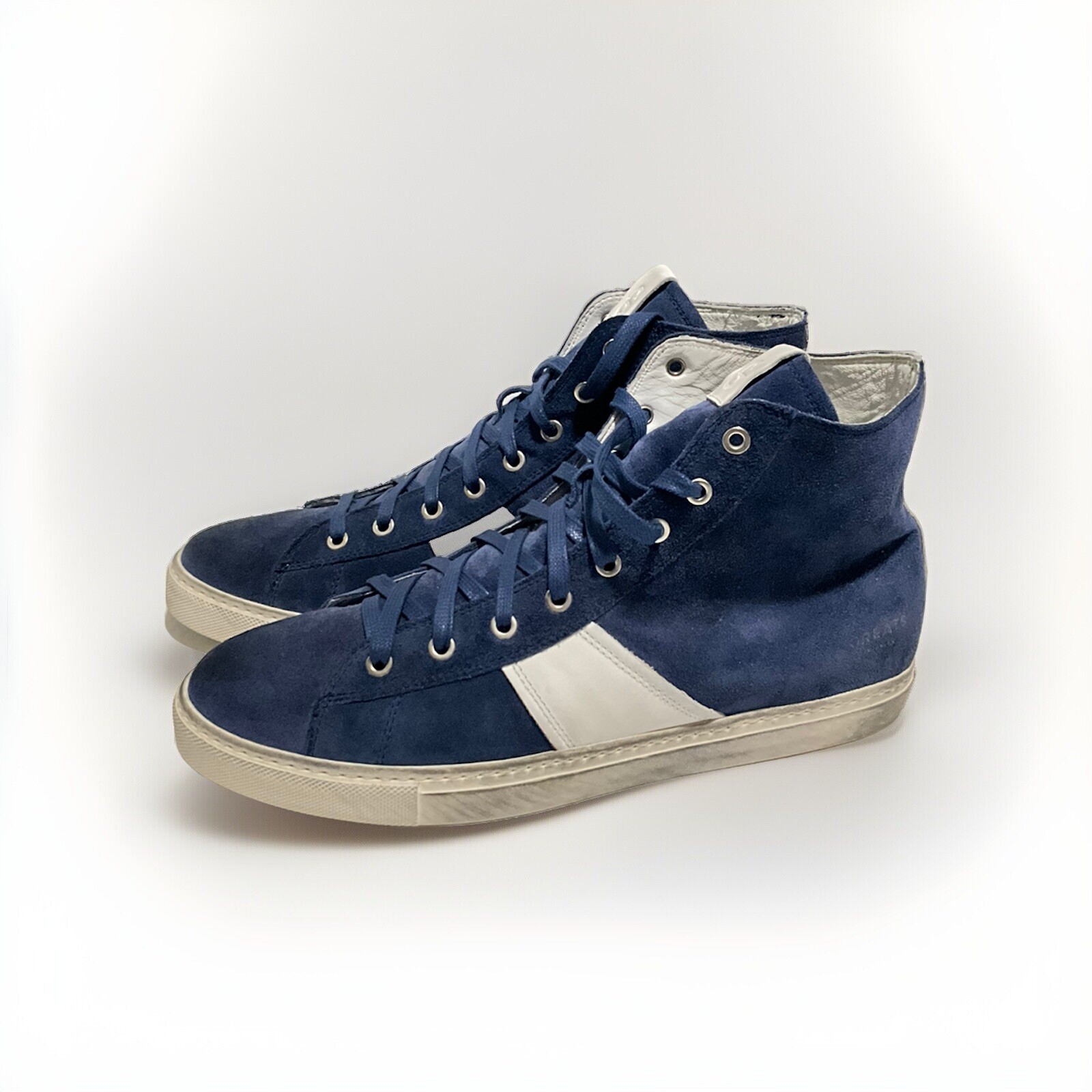 GREATS Brooklyn Men’s 11.5 The Reign High Distressed Navy Limited Edition Shoes image 5