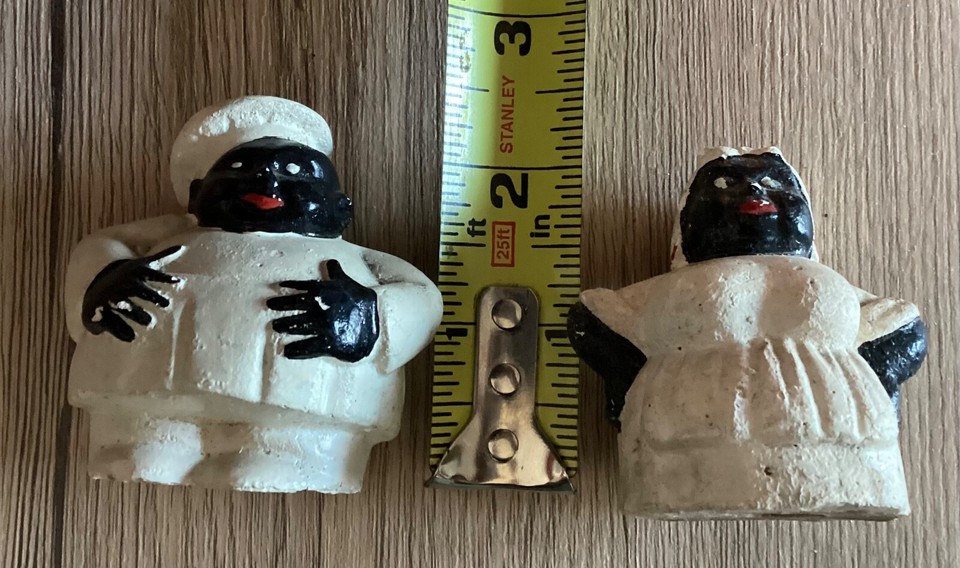 Vintage Black Americana Salt & Pepper Shakers Man and Woman