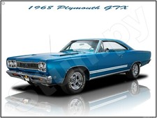 1968 Plymouth Gtx Metal Sign 9 X 12 Or 12 X 16