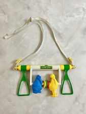 Vintage Sesame Street Baby Crib Toy Big Bird, Cookie Monster
