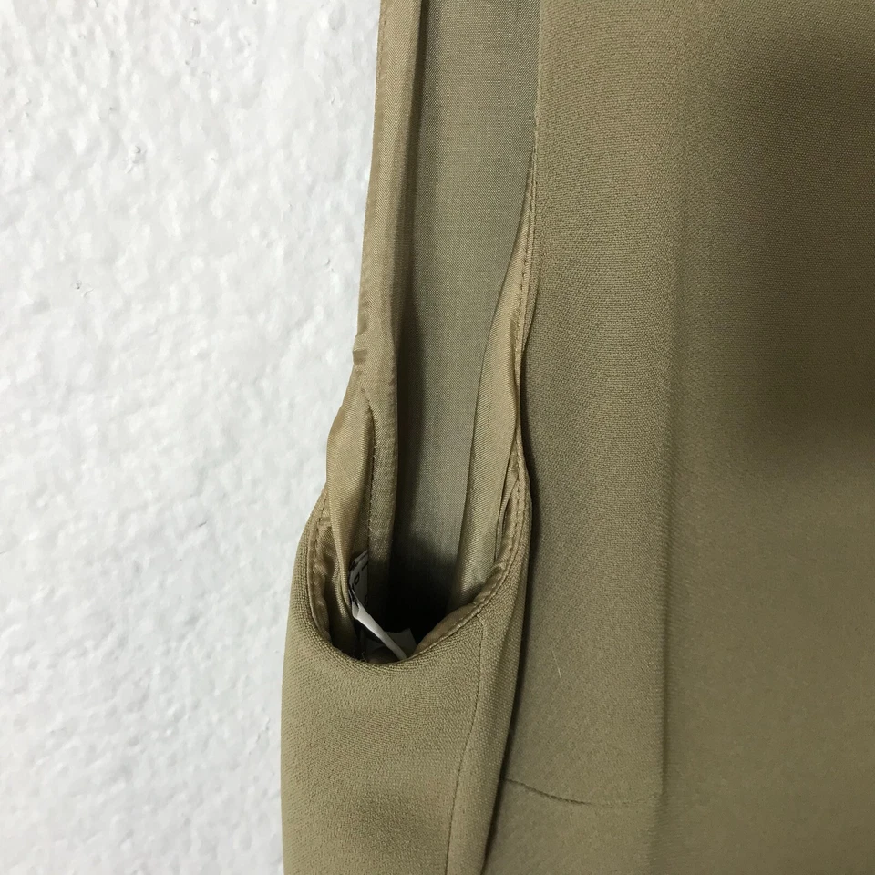 Vestido Moschino barato y elegante para mujer talla 14 marrón tostado sin mangas mezcla de rayón Foto 3 de 4