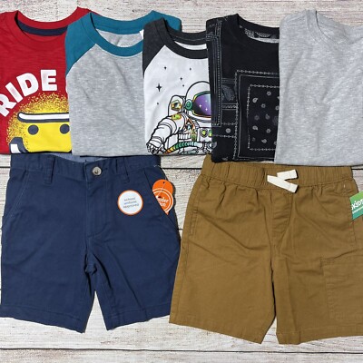 Boys Lot Of Clothes Size 4-5. NWT! 7 Pieces. 2 Pairs Of Shorts And 5 Shirts.