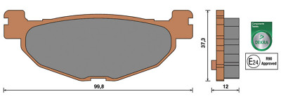 Bremsbeläge hinten MHR SYNT Yamaha CP 250 Maxam / Morphus 2005-2008