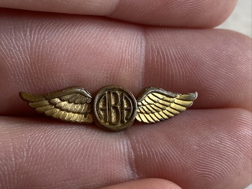 WWII 1940s AB Aerotransport ABA Swedish Airline Sweden Aviation Wings Pin Badge