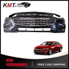 Complete Front Bumper Cover Grille W/ Fog Light Fits 2016 2017 2018 Chevy Malibu