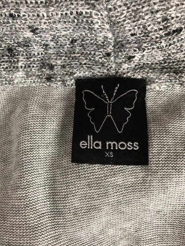 Maglia Ella Moss donna XS grigia collo drappeggiato manica lunga maculato davanti QQ - Foto 11 di 11